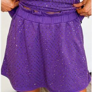NWOT Luxe 83 Purple Skort with Textured Design